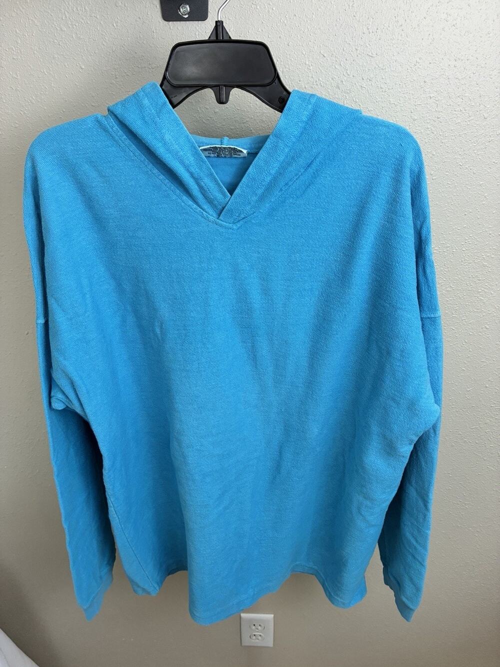 Spirit Jersey 100% Cotton Blue Unisex Long Sleeve Large